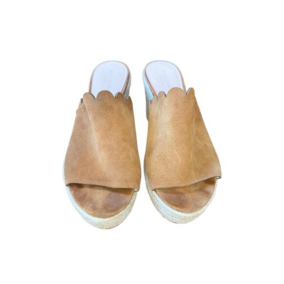 KATE SPADE Tabby Espadrille Wedge Sandals Sz 9.5 EUC $129 MSRP Tan Summer Raffia - Picture 8 of 12